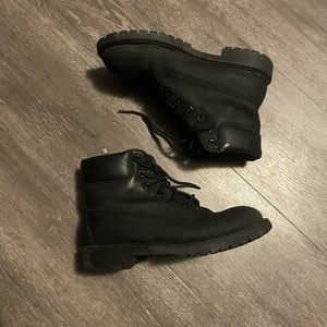 Boys black timberland boots